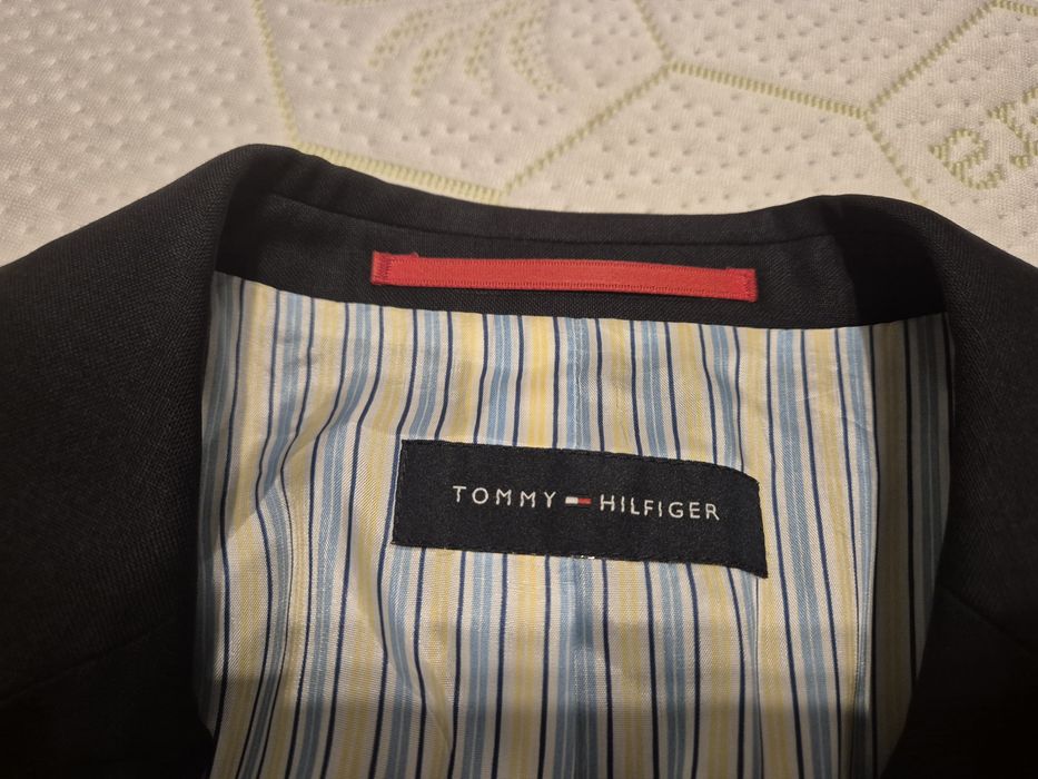 Sacou negru original premium Tommy Hilfiger Tailored, 100% lână super 100's, mărimea 98 / L