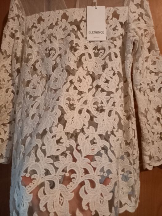 Bluza dantela alba