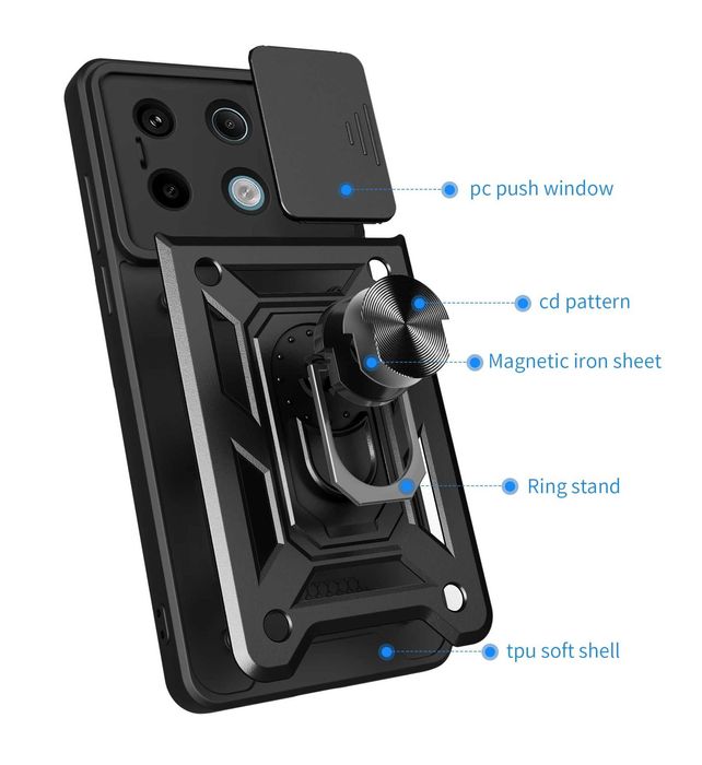 Xiaomi Redmi Note 13 / Note 13 Pro Удароустойчив Кейс Защитена Камера