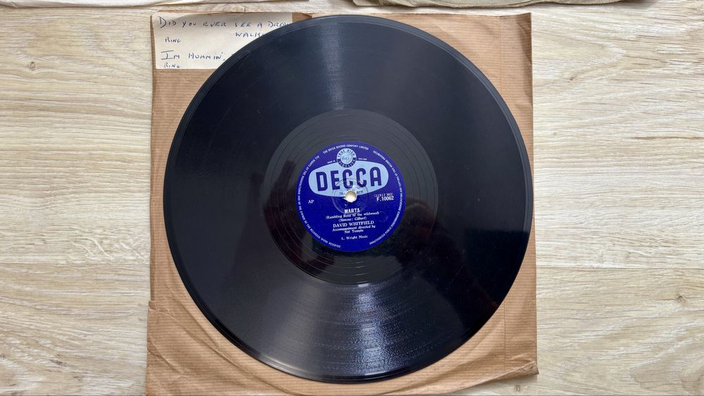 3 discuri shellac gramofon 10 inch: Columbia, Decca, Brunswick