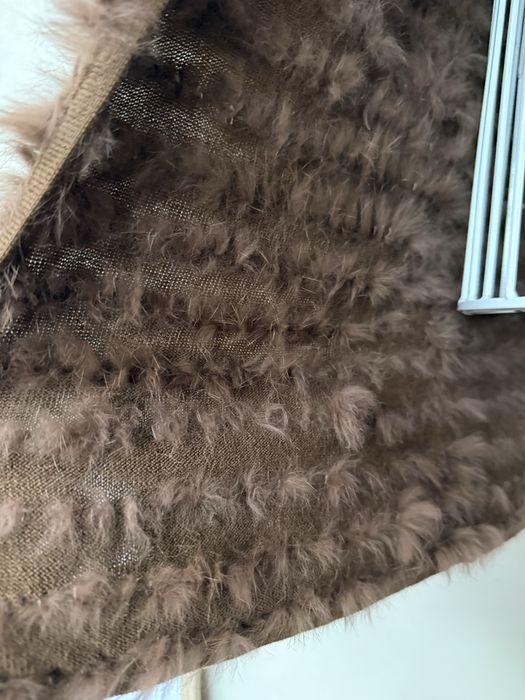 Палто естествен косъм м л заек жилетка