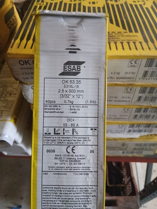 Electrozi Esab  OK 63.35. Inox  316