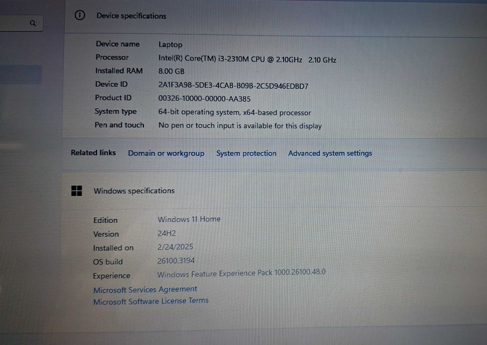 Лаптоп Samsung RV518, RAM 8Gb, HDD SSD 240Gb