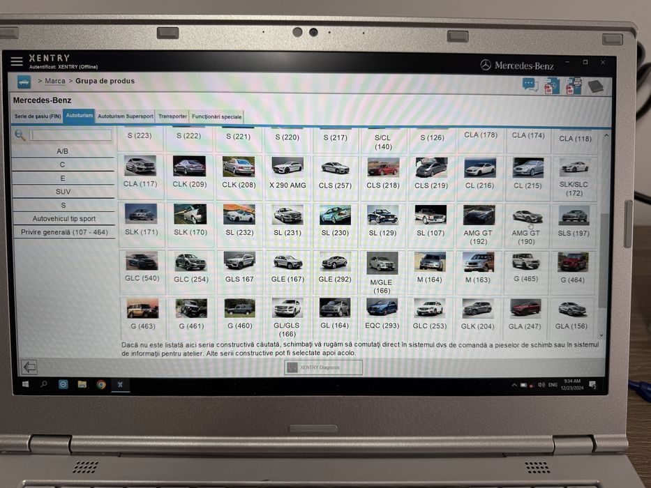 Tester/Diagnoza Xentry Mercedes-Benz Star C4+Laptop Lenovo cu softuri