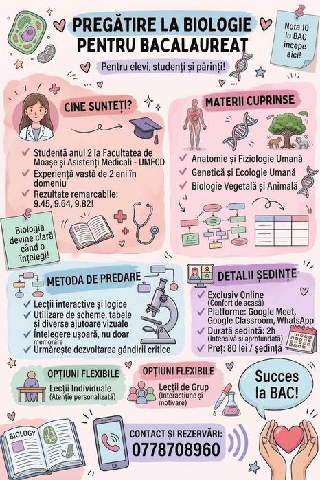 Pregătire pentru Bacalaureatul la biologie