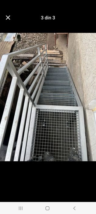 Trepte metalice și grătare galvanizate la diferite dimensiuni debitam