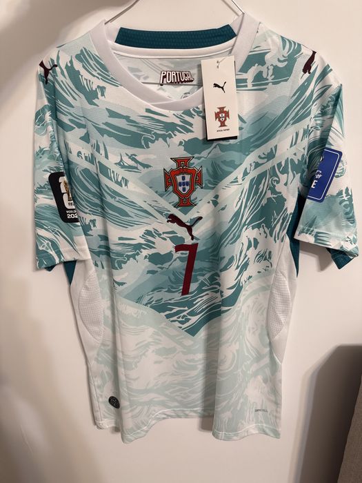 Tricou Ronaldo Portugalia away alb cupa mondiala 2026
