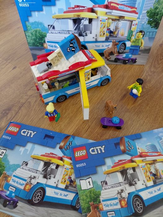 Lego каравани, LEGO Friends, Мобилен дом 41735, LEGO City Пингвинскибус 60384, LEGO City Кемпер за ваканция 60283, LEGO City Камион за сладолед 60253