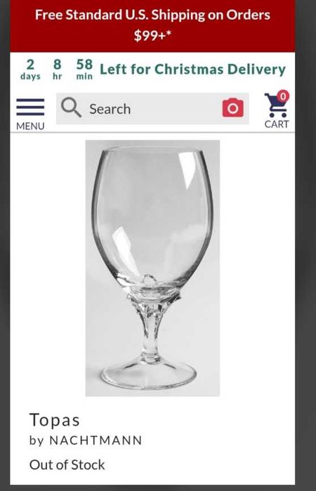 NACHTMANN – Немски кристал сервиз Кристални чаши за вино 6 броя