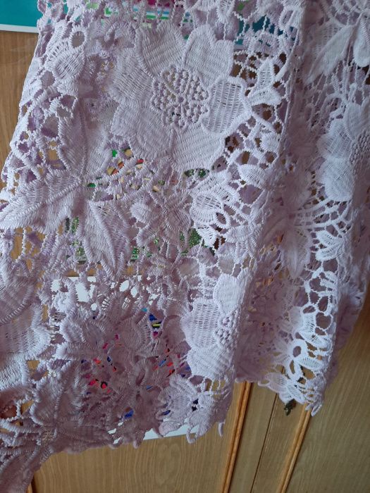 Bluza dantela broderie lila