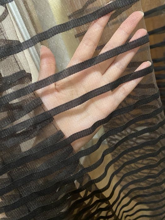 Тюль шоколадного цвета (шторы)