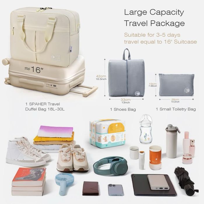 Geantă voiaj SPAHER cabin bag 40x30x15 / 40x30x25 extensibilă