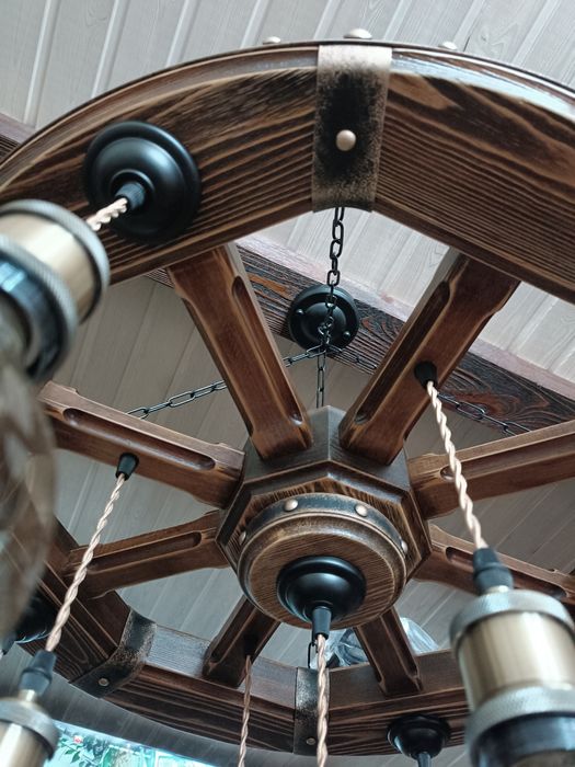 Люстра -колесо в стиле LoFT