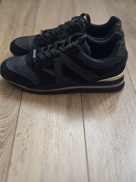 Оригинални сникърси Versace  в черно и златно