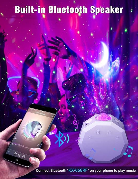 FGRYB Starlight проектор за спалня - звезден проектор нощна светлина