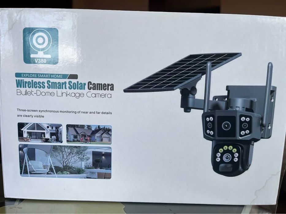 Безжична Smart Solar камера V380 – Bullet-Dome Linkage модел