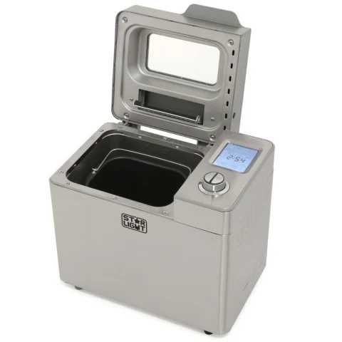 Masina de paine Star-Light MPD-550SS, 12 programe, 550W, Display, Control Digital, Compartiment seminte, Inox