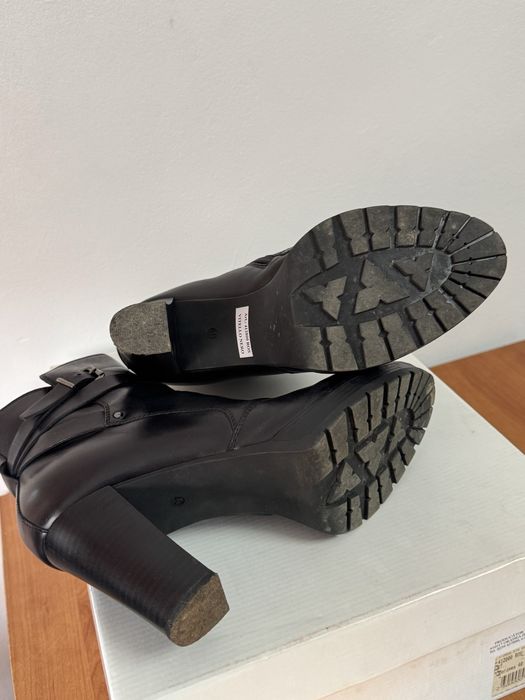 Botine piele naturala, toc 10 cm - stare impecabilă