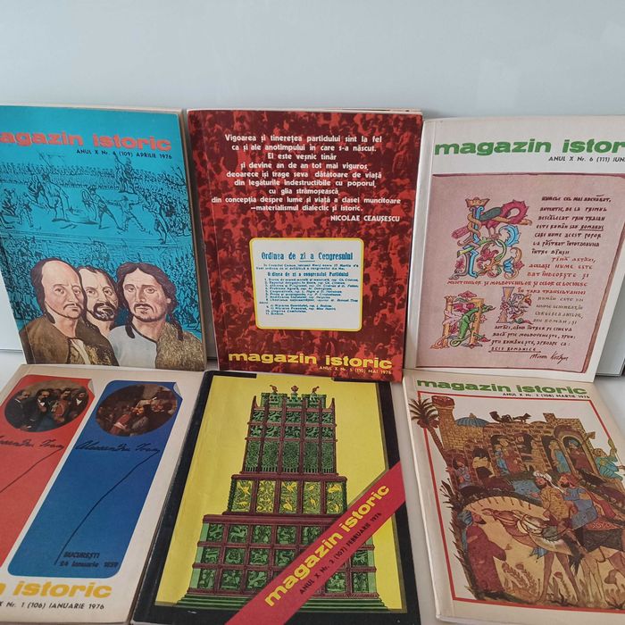 Colectie reviste Magazin istoric, 1975, 1976, 1977, stare foarte buna