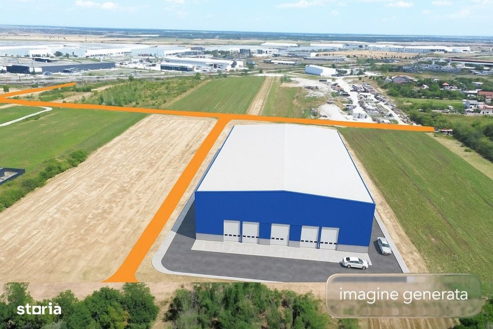 Teren Bolintin-Deal 2,5ha, deschidere 100 m, langa autostrada, acces r