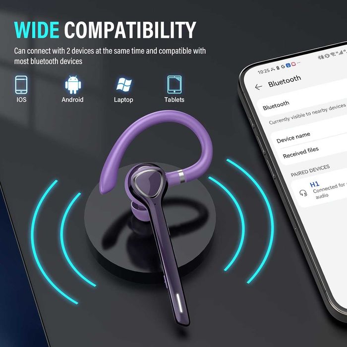 Bluetooth слушалки, безжични Bluetooth 5.3 слушалки, LED дисплей, 118 часа безжични слушалки