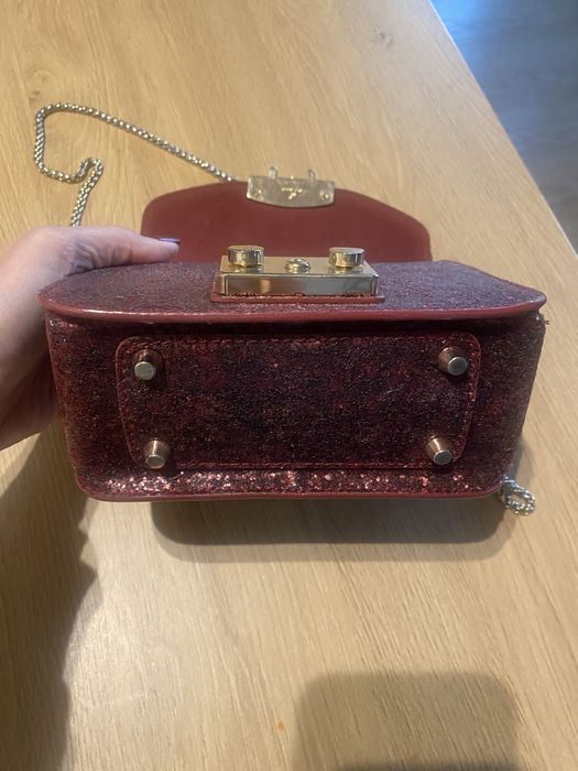 Чанта Furla цвят червен