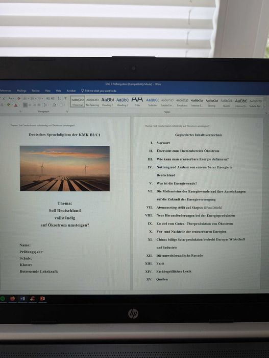 DSD II папка + PP презентация с текст - тема: Ökostrom