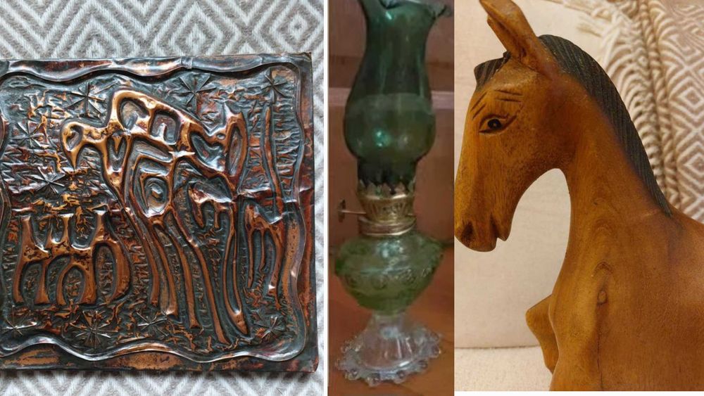 Cruciulita argint Ierusalim/cal sculptat/tablouri cupru/Vostell/lampi