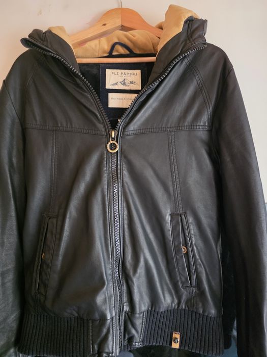Кожено Яке с качулка FLI PAPIGU