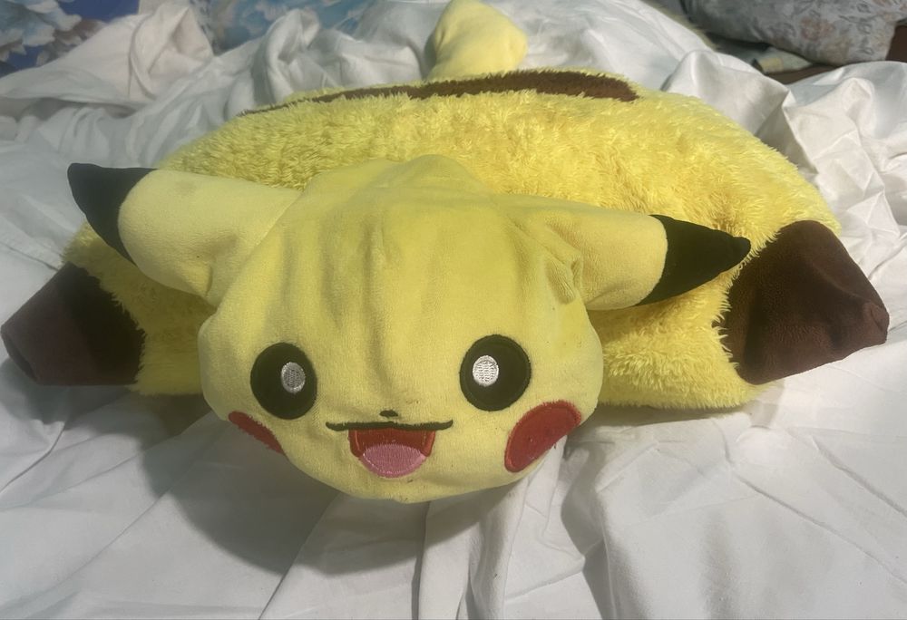 Pernă decorativă Pikachu pluș moale Pokémon Nintendo galbenă kawaii