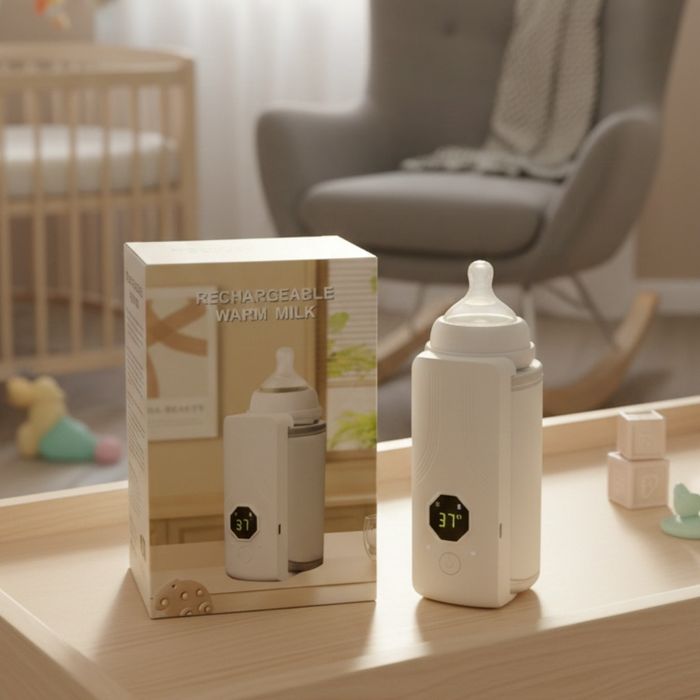 Безжичен подгревател за бебешко шише с дисплей и 6 температурни степен