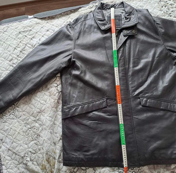 Естествено кожено мъжко яке XXL като ново