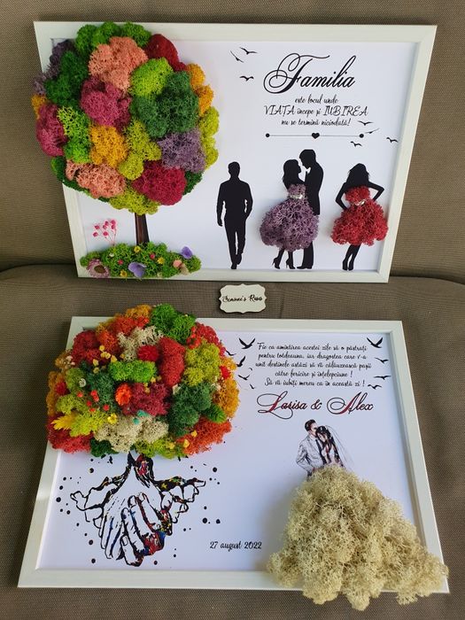 Tablouri licheni NAȘI , MIRI , BUNICI , MAMA , PRIETENE