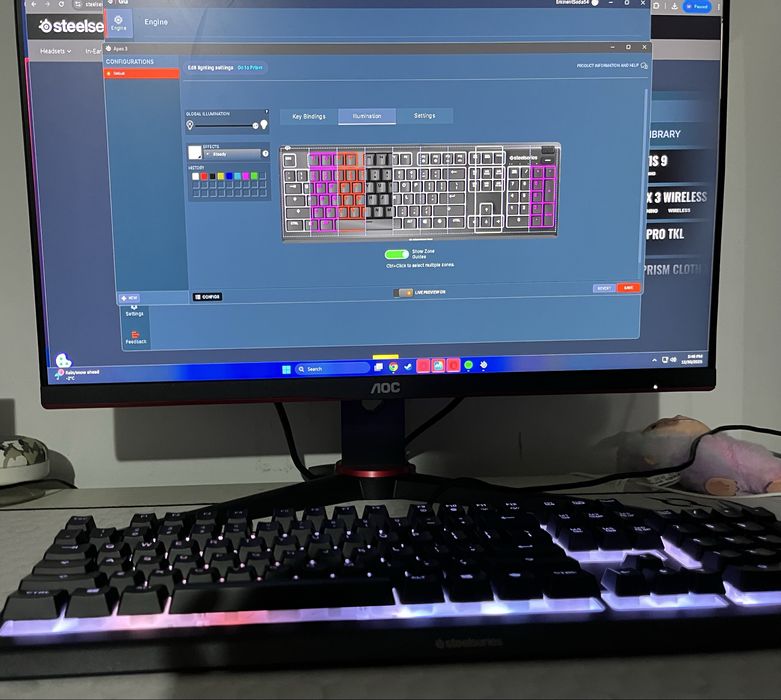 Vand tastatura steelseries apex 3