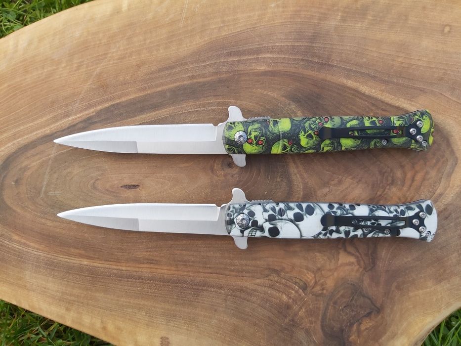 сгъваем нож с дизайн черепи,два модела