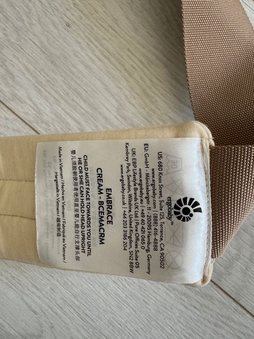 Ергономична раница Ergobaby - Embrace, Cream