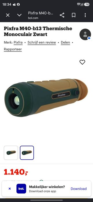 Cameră cu termoviziune Dahua DH-TPC-M40 13 mm