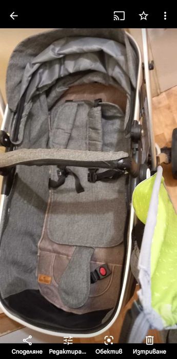 Количка бебешка сребрист цвят