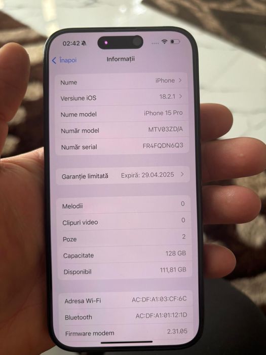 Iphone 15 Pro ,128 GB