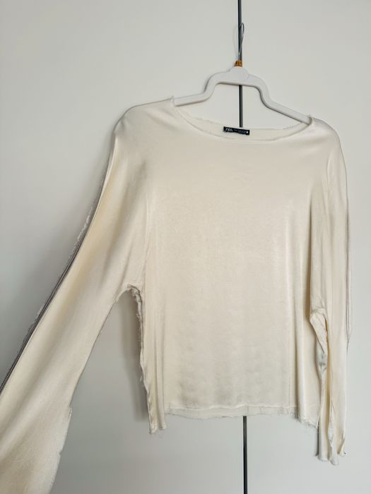 Bluza Zara crem din vascoza matimea m noua