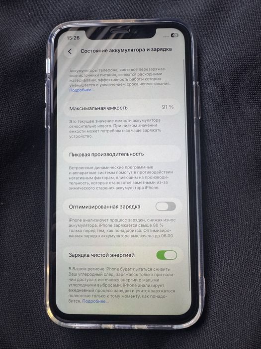 Айфон 11 64gb емкость 91%