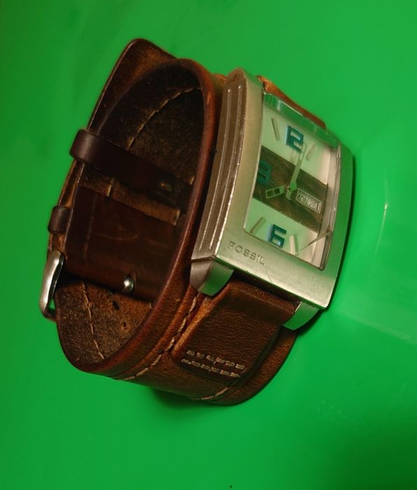 Ceas Fossil curea lata, piele autentică