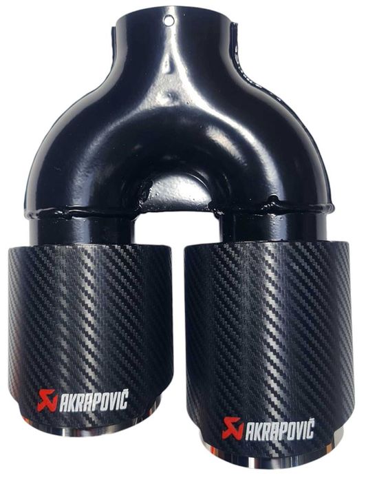 Накрайник ауспух Akrapovic - ляв, карбонов, двоен, 60мм