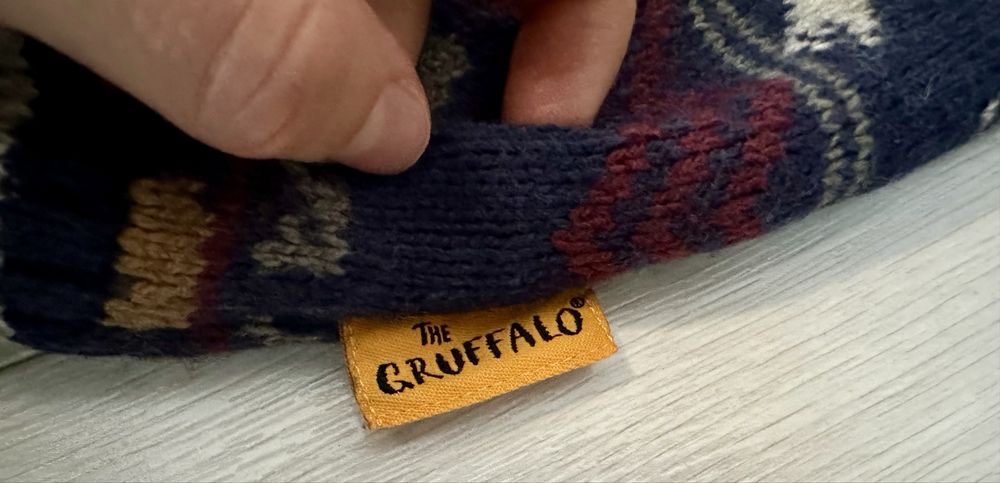 Pulover gros, bumbac & lână, Gruffalo, 98 / 104, TU, Nou fără etichetă