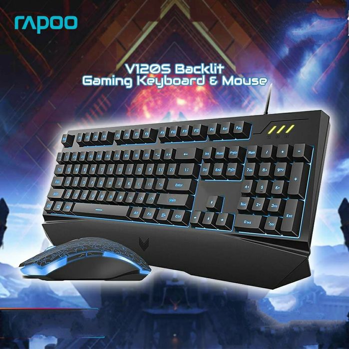 Rapoo V120S (2в1) Игровая Мембраная клавиатура и мышка/мышь СКИДКА