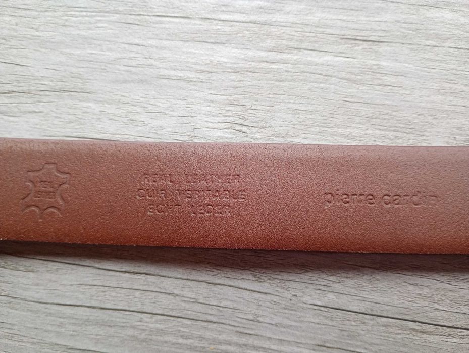 Pierre cardin мъжки кожен елегантен колан 120 см