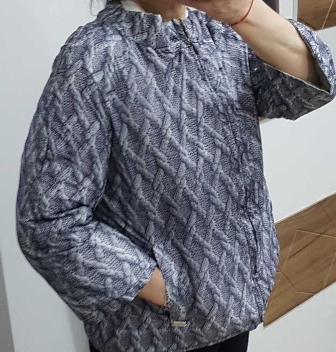 Якета от естествена кожа и пухче.