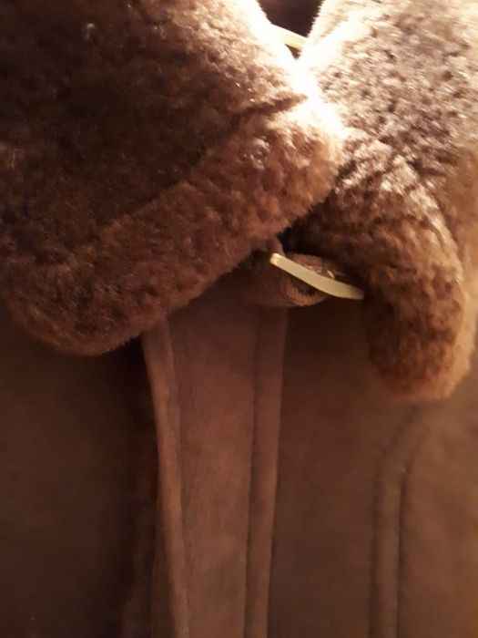 Дубленка мужская с капюшоном