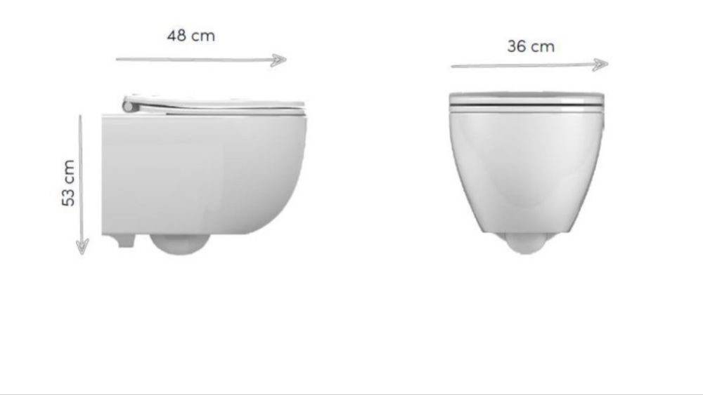 Тоалетна чиния Bella Rimless 48mm