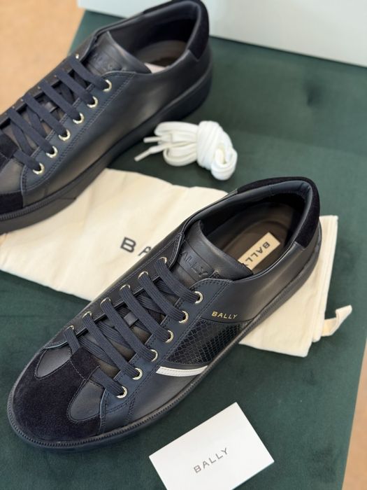 Луксозни мъжки сникърси BALLY с кожа питон - намалени